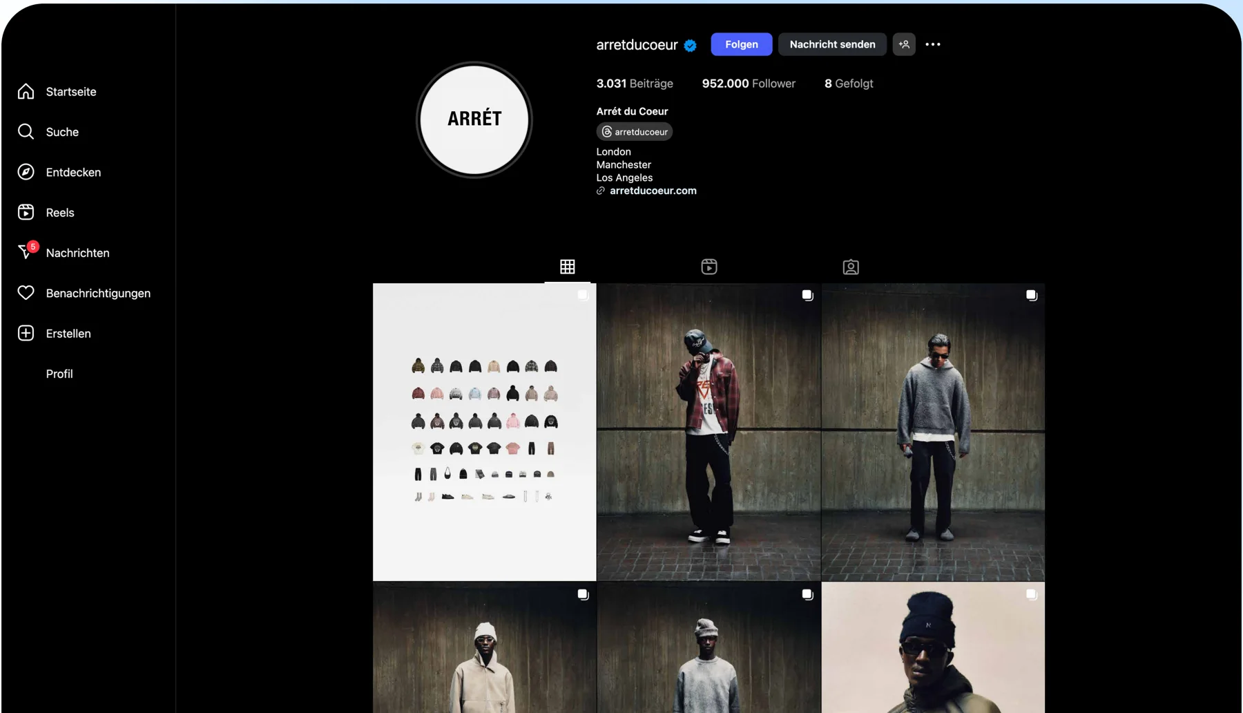 Arrêt du Coeur Instagram-Profil
