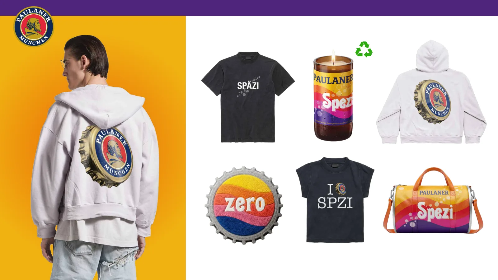Paulaner Spezi Merch Übersicht